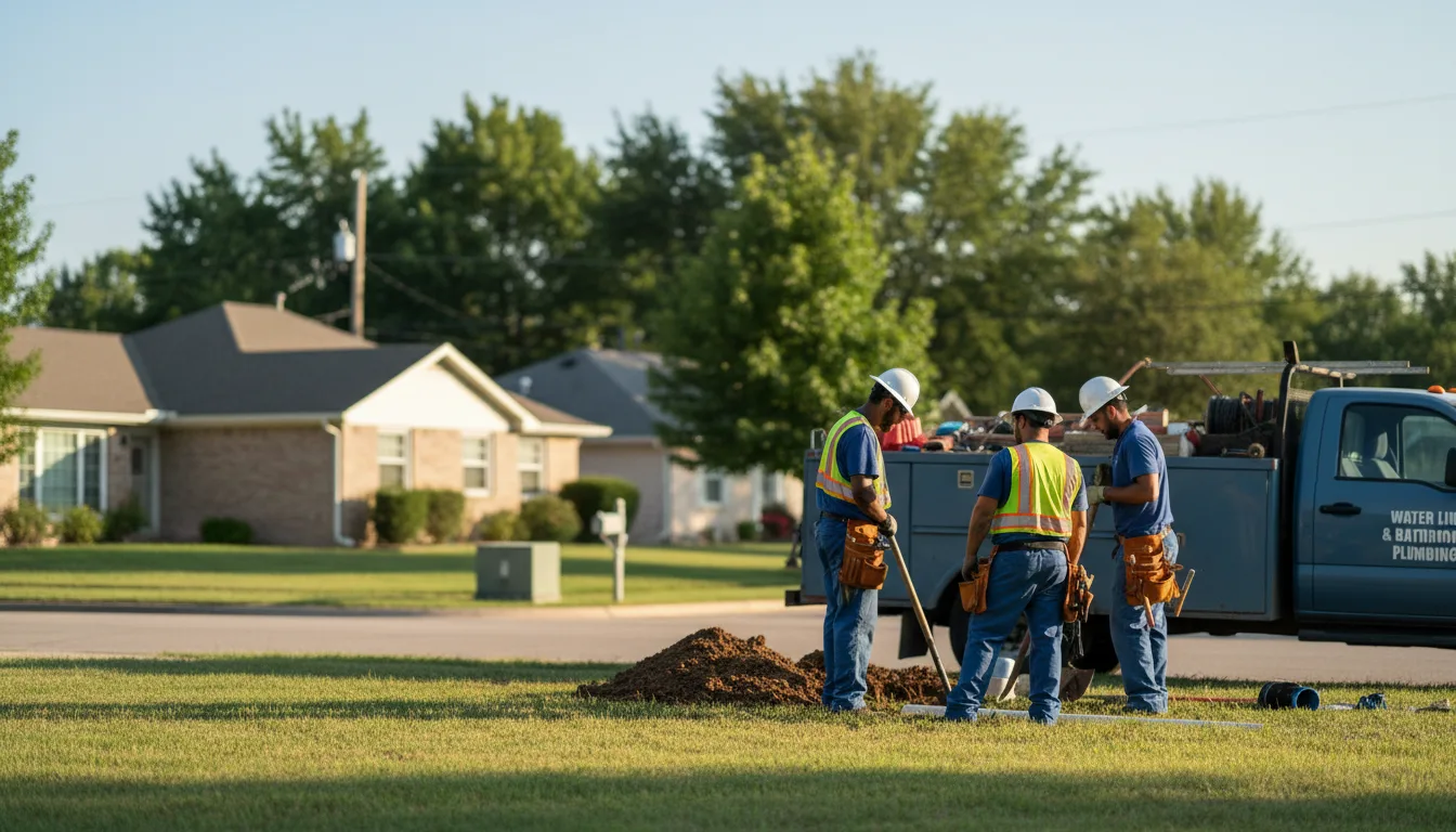 Residential water line and bathroom plumbing service in Lafayette, MN